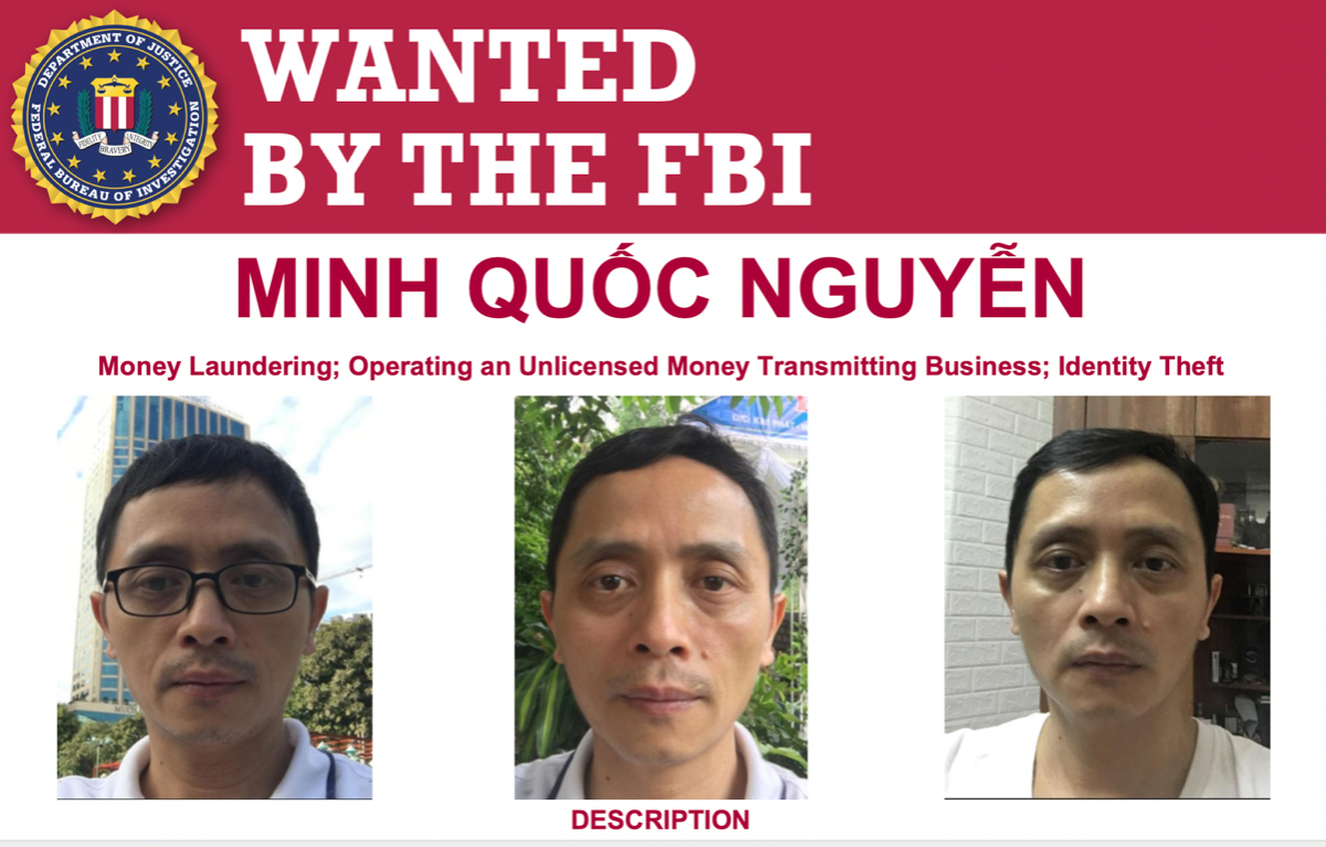 FBI truy nã công dân Việt Nam với tội rửa tiền