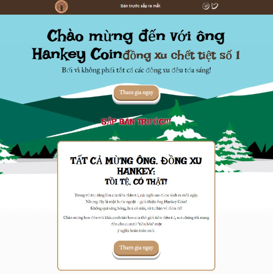Tiền điện tử Meme mới ‘Mr Hankey Coin’ công bố ngày bán trước Token
