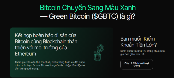 Green Bitcoin Huy Động Được 700K USD