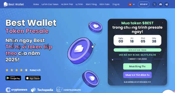 dòng tiền đổ vào Best Wallet Token vượt 4,5 triệu USD