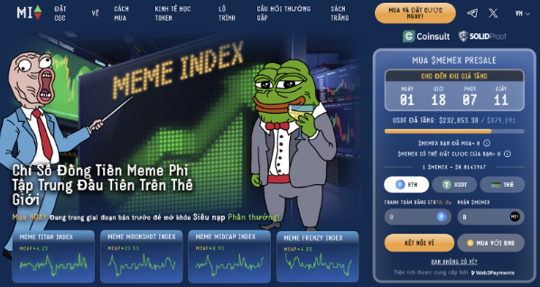 Đầu tư chuyên nghiệp và kiếm bộn tiền với các phần thưởng “khủng” từ Meme Index (MEMEX)