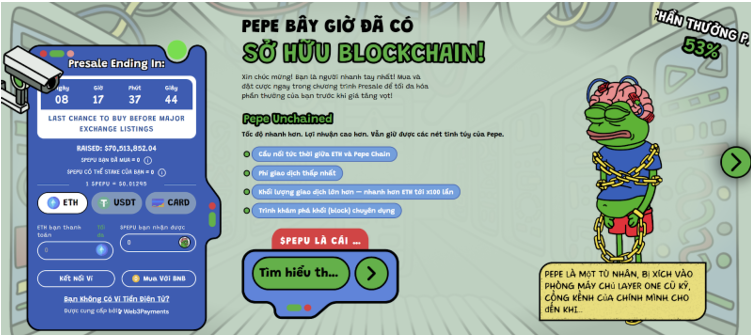 PEPE phục hồi tốt nhưng Pepe Unchained (PEPU) mới là cơ hội đột phá