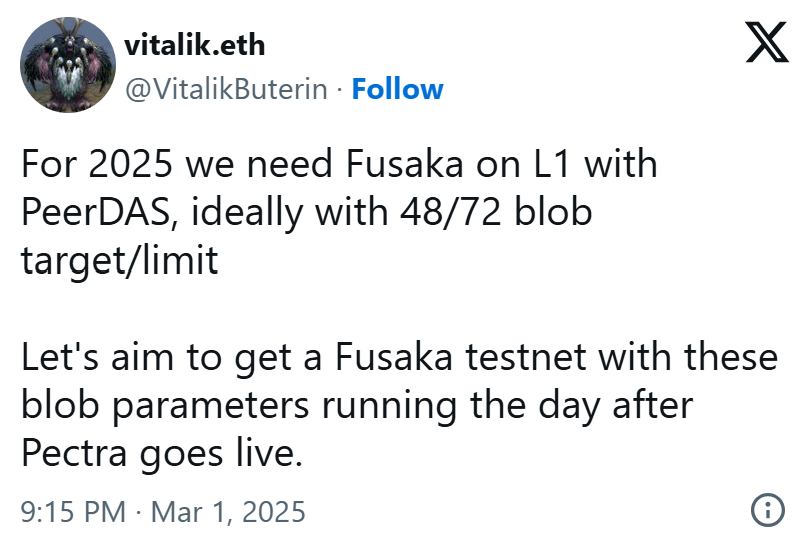 Vitalik Buterin hé nộ bản nâng cấp Fusaka