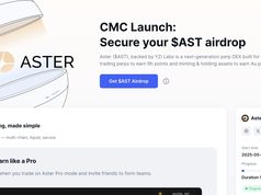 CoinMarketCap ra mắt nền tảng CMC Launch, dự án đầu tiên là Aster