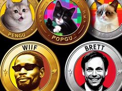 Top meme coin đáng chú ý nhất năm 2025: PENGU, POPCAT, WIF và BRETT