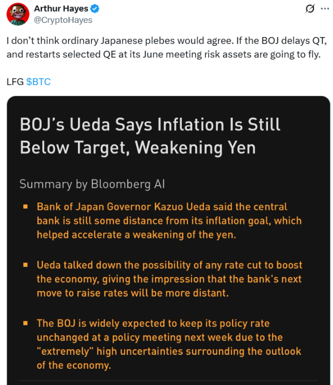 Ngân hàng Nhật Bản chuyển sang QE có thể thúc đẩy đợt tăng giá Bitcoin