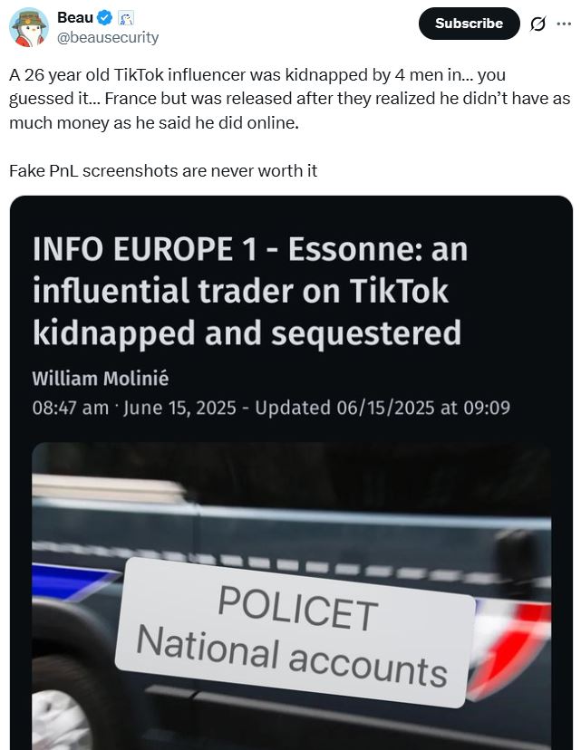Trader tiền điện tử nổi tiếng trên TikTok được thả 