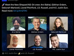 Justin Sun sẽ bay lên mặt trăng theo công ty công nghệ vũ trụ do Jeff Bezos sáng lập
