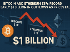 Các quỹ ETF Bitcoin và Ethereum ghi nhận dòng vốn chảy ra gần 1 tỷ đô la khi giá giảm