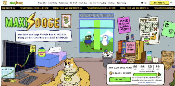cú huých lớn cho presale của Maxi Doge