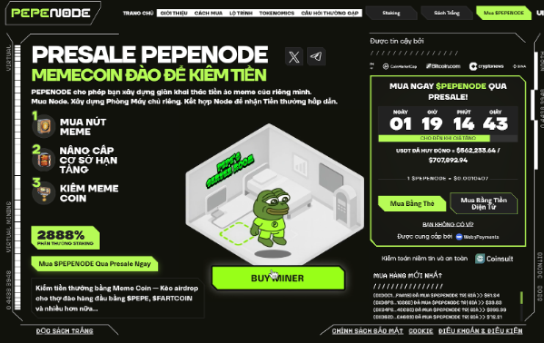 Dòng tiền đổ mạnh vào PEPENODE